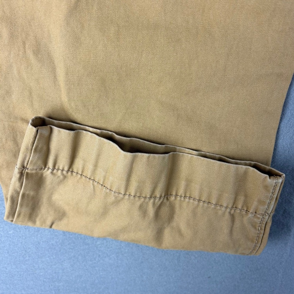 American Eagle Pants Mens 28x32 Khaki Tan Original Straight Chino Cotton 0122 - Picture 5 of 15